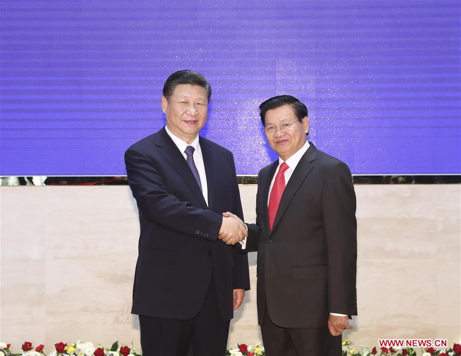 LAOS-CHINA-XI JINPING-THONGLOUN SISOULITH-MEETING