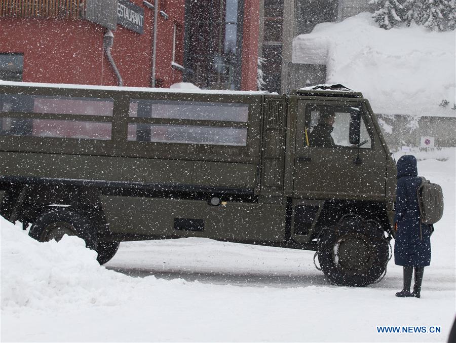 SWITZERLAND-DAVOS-WEF-SNOW