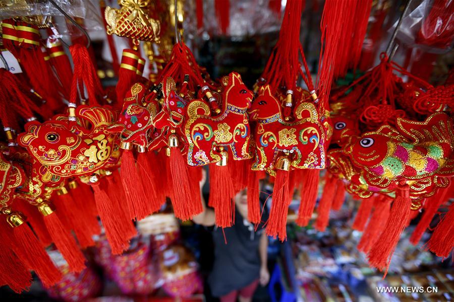 MYANMAR-YANGON-CHINESE NEW YEAR-DECORATION