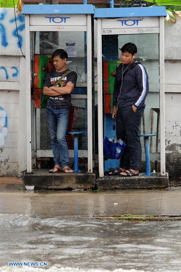 THAILAND-BANGKOK-TRAFFIC-RAIN-FLOOD