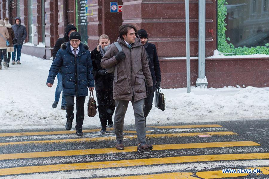 RUSSIA-MOSCOW-SNOWFALL