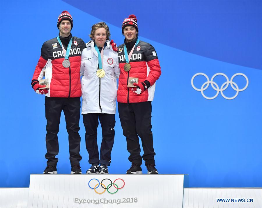 (SP)OLY-SOUTH KOREA-PYEONGCHANG-SNOWBOARD-MEN'S SLOPESTYLE-MEDAL CEREMONY