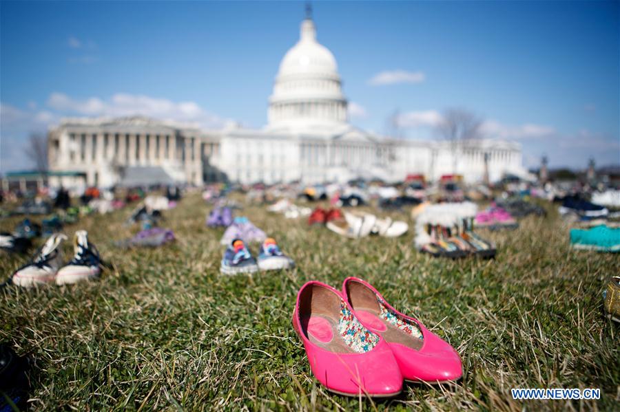 U.S.-WASHINGTON D.C.-SCHOOL SHOOTINGS-PROTEST-SHOES