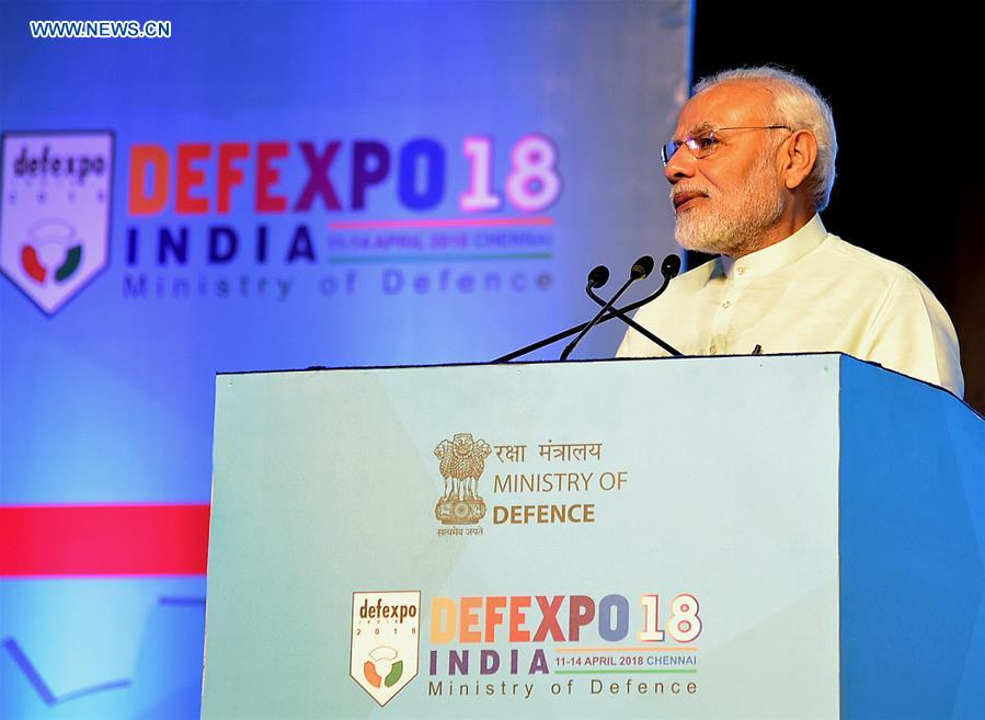 INDIA-CHENNAI-DEFENSE EXPOSITION-MODI