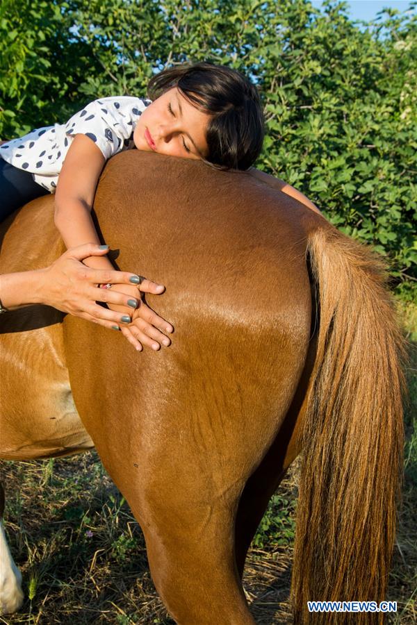 GREECE-LARISSA-HORSE THERAPY-CHILDREN