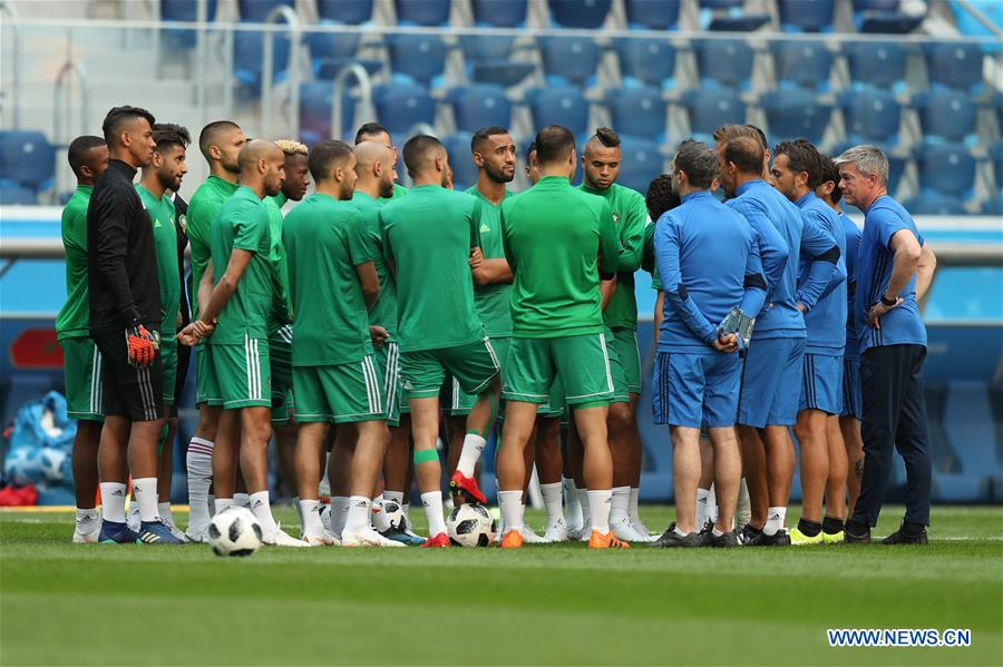 (SP)RUSSIA-SAINT PETERSBURG-2018 WORLD CUP-MOROCCO-TRAINING