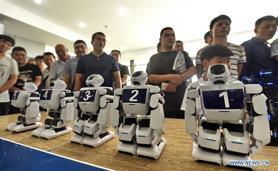 CHINA-BEIJING-VOCATIONAL SCHOOL-ROBOTS-FOOTBALL MATCH (CN)