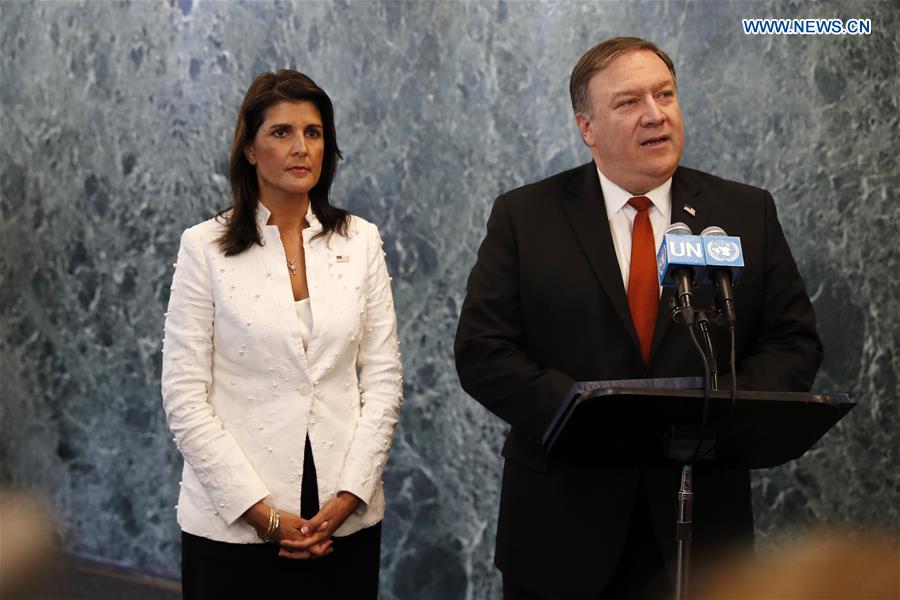 UN-NEW YORK-U.S.-RUSSIA-POMPEO-PRESS