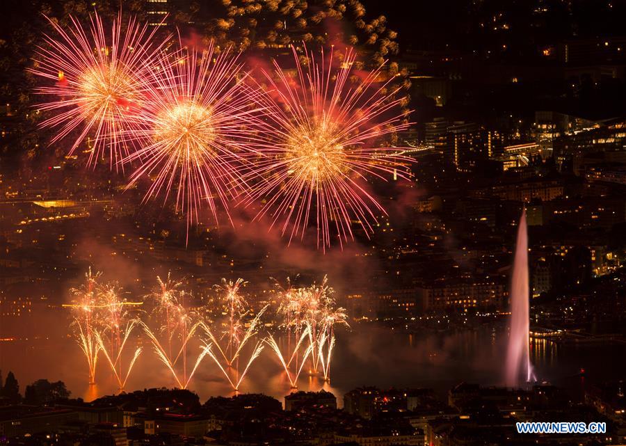 SWITZERLAND-GENEVA-LAKE LEMAN-FIREWORKS