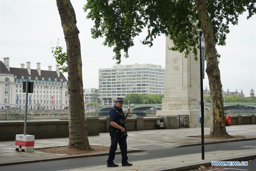 BRITAIN-LONDON-PARLIAMENT-CAR CRASH