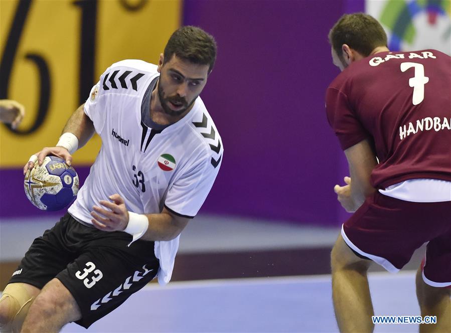 (SP)INDONESIA-JAKARTA-ASIAN GAMES-HANDBALL-QATAR VS IRAN