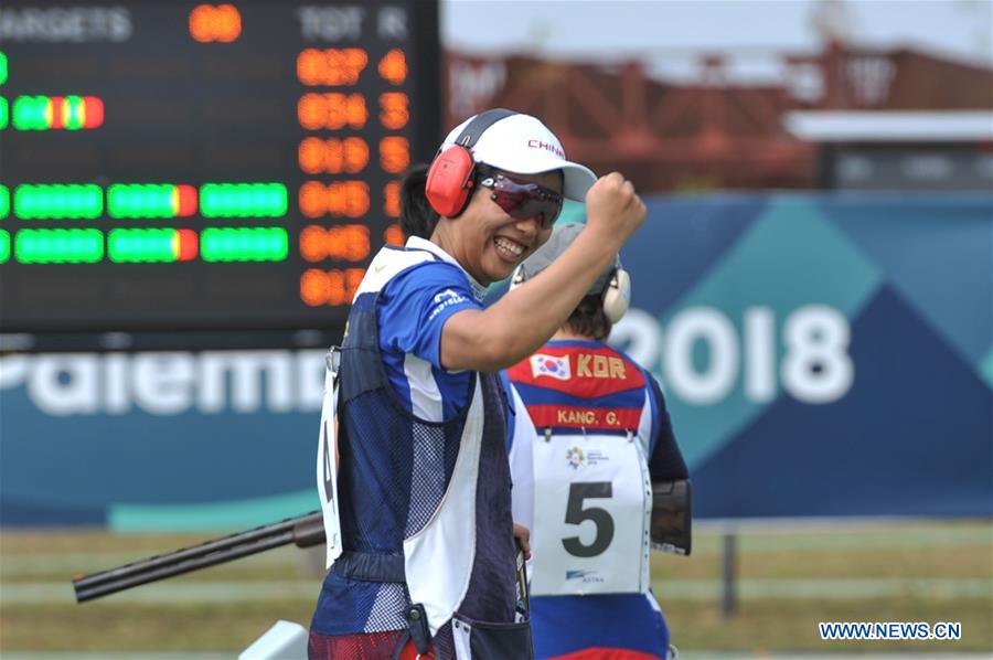 (SP)INDONESIA-PALEMBANG-ASIAN GAMES-SHOOTING-WOMEN'S TRAP