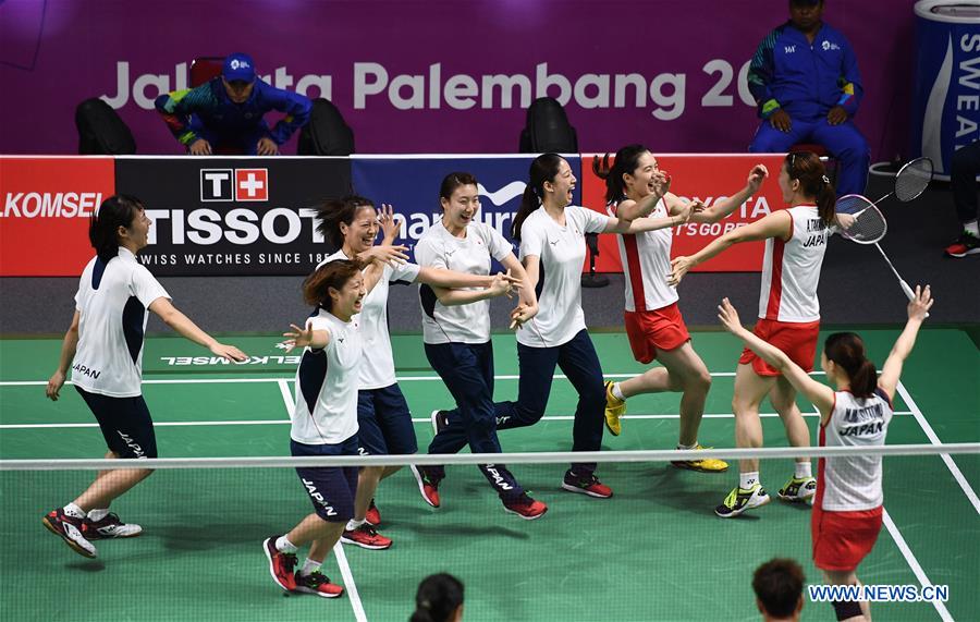 (SP)INDONESIA-JAKARTA-ASIAN GAMES-BADMINTON-WOMEN'S TEAM FINAL