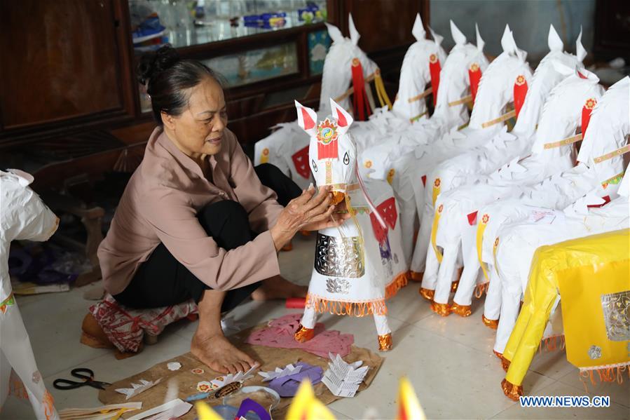 VIETNAM-BAC NINH-ZHONGYUAN FESTIVAL-PAPER VOTIVE OBJECTS