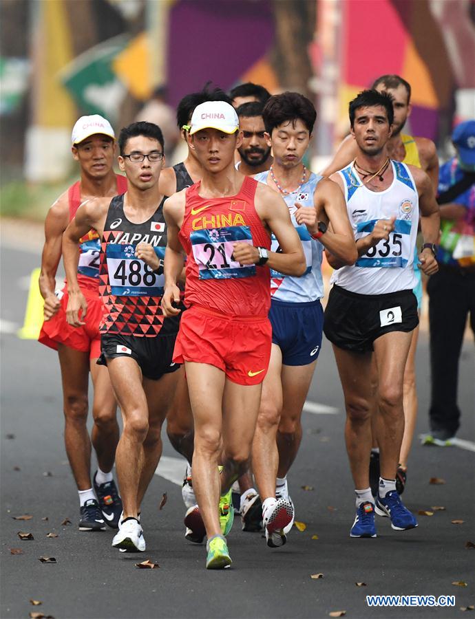 (SP)INDONESIA-JAKARTA-ASIAN GAMES-ATHLETICS-MEN'S 20KM WALK