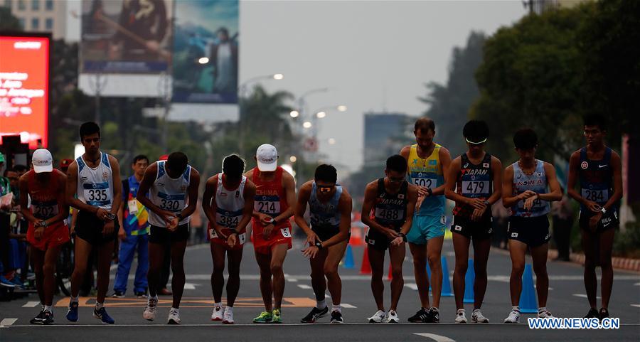 (SP)INDONESIA-JAKARTA-ASIAN GAMES-ATHLETICS-MEN'S 20KM WALK