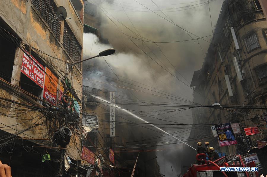 INDIA-KOLKATA-FIRE AT MARKET