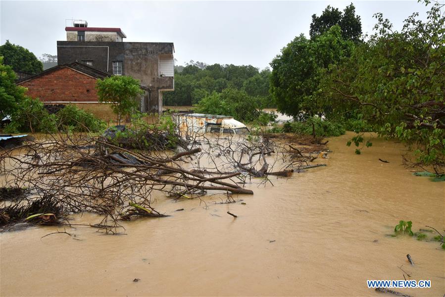 CHINA-GUANGDONG-YANGCHUN-TYPHOON MANGKHUT-FLOOD (CN)