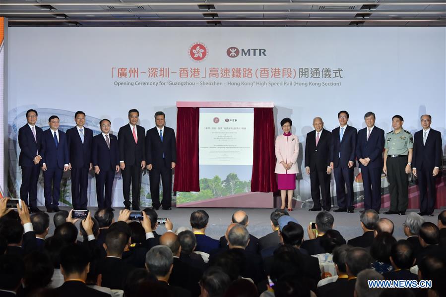 CHINA-HONG KONG-HIGH SPEED RAIL-OPENING CEREMONY (CN)