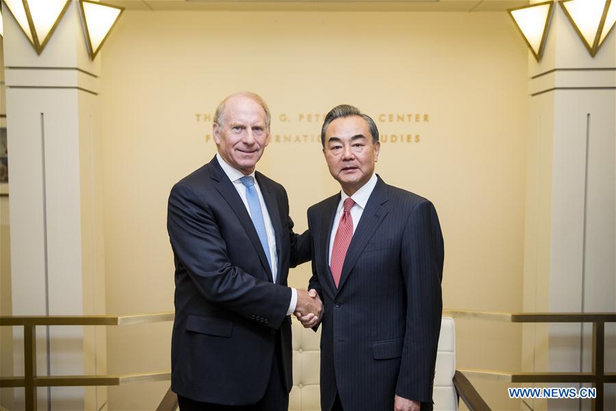 U.S.-NEW YORK-CHINA-WANG YI-RICHARD HAAS-MEETING