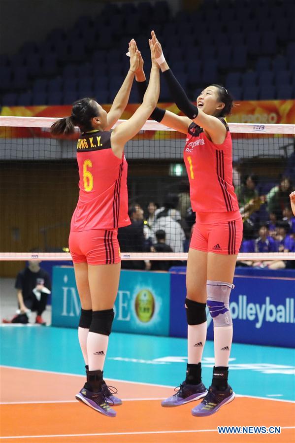 (SP)JAPAN-SAPPORO-VOLLEYBALL-WOMEN'S WORLD CHAMPIONSHIP-CHINA VS CANADA