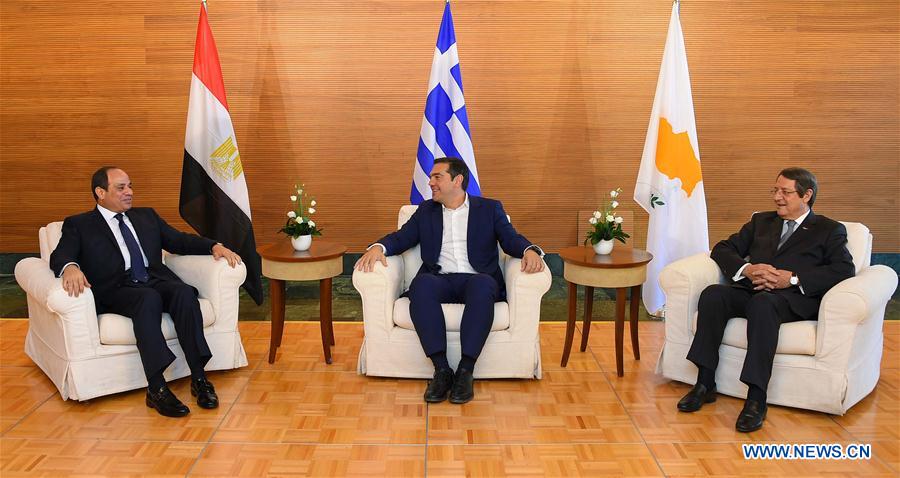 GREECE-CRETE-CYPRUS-EGYPT-TRILATERAL SUMMIT