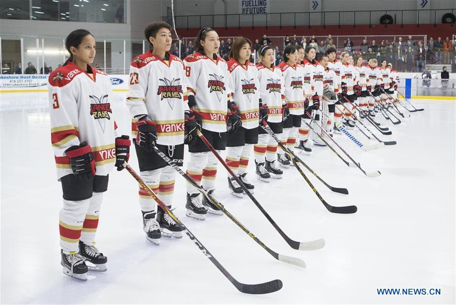 (SP)CANADA-TORONTO-ICE HOCKEY-CWHL-SHENZHEN KRS VANKE RAYS VS TORONTO FURIES