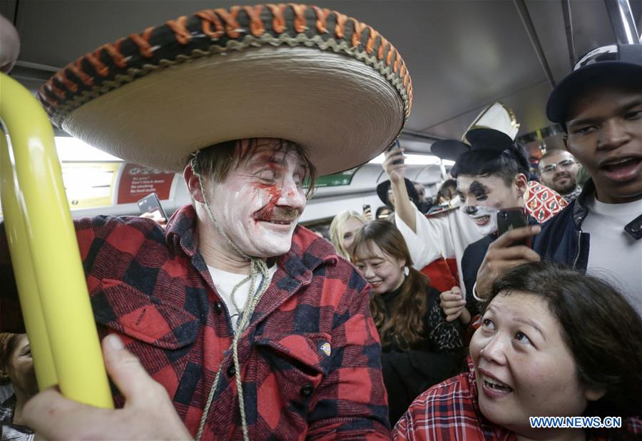 CANADA-VANCOUVER-HALLOWEEN-SKYTRAIN PARTY