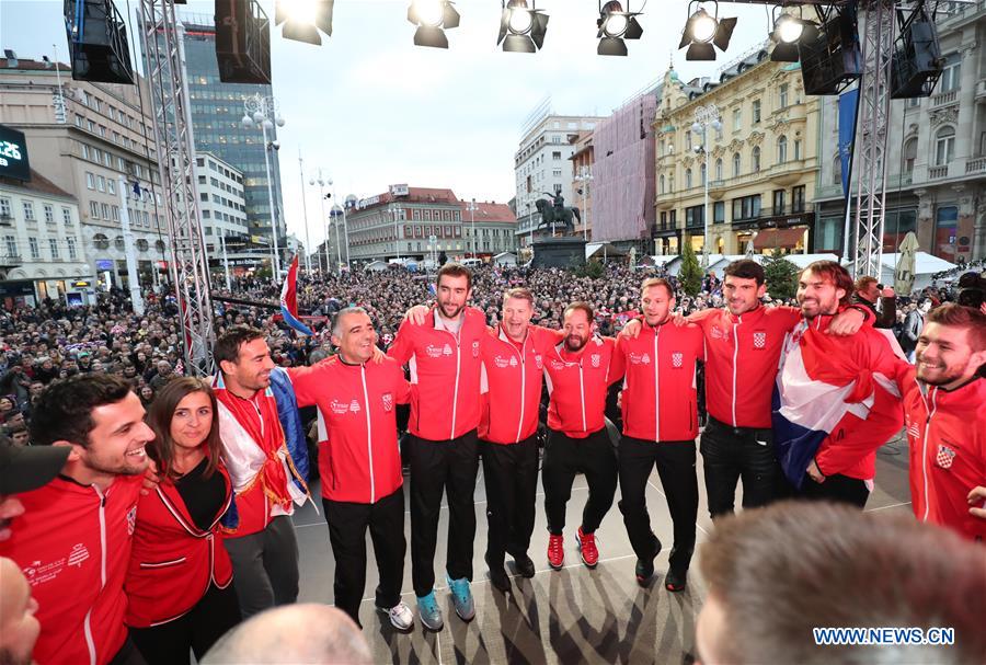  (SP)CROATIA-ZAGREB-TENNIS-DAVIS CUP-CELEBRATION