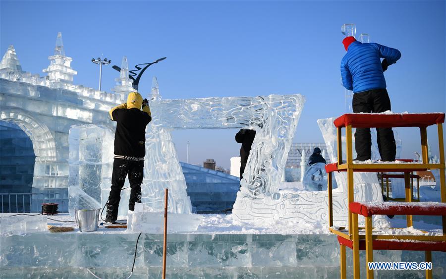 CHINA-HARBIN-ICE SCULPTURE-COMPETITION (CN)