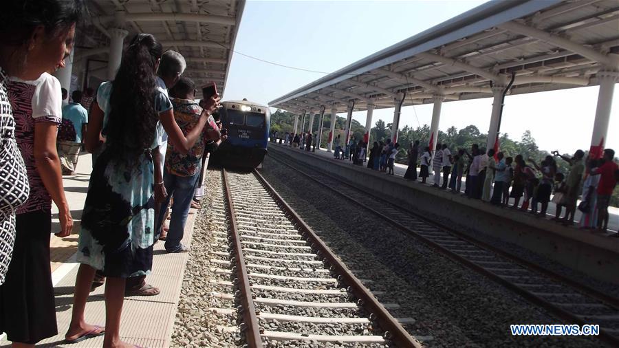 SRI LANKA-COLOMBO-CHINA-FUNDED RAILWAY LINE-TEST RUN 