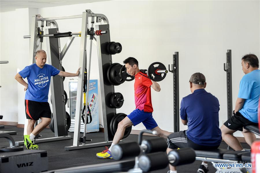 (SP)MALAYSIA-KUALA LUMPUR-BADMINTON-LEE CHONG WEI-TRAINING