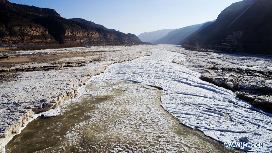 CHINA-SHAANXI-FROZEN HUKOU WATERFALL (CN)