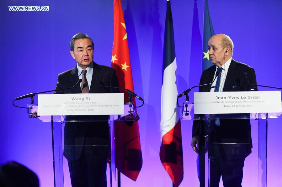 FRANCE-PARIS-WANG YI-BILATERAL TIES-55TH ANNIVERSARY