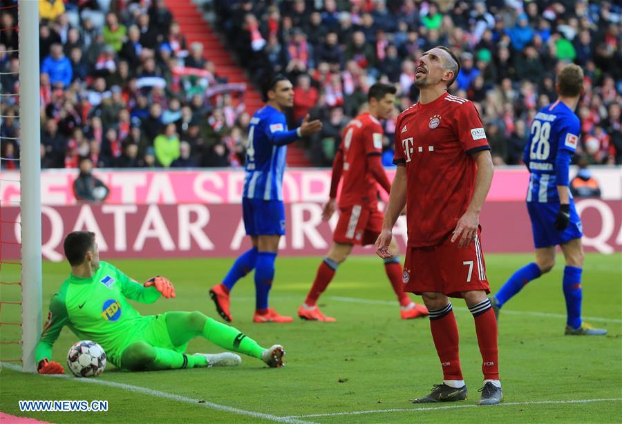 (SP)GERMANY-MUNICH-SOCCER-BUNDESLIGA-BAYERN MUNICH VS HERTHA