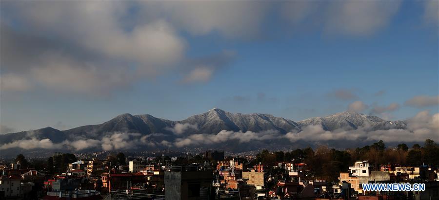 NEPAL-KATHMANDU-SNOW COVERED HILLS