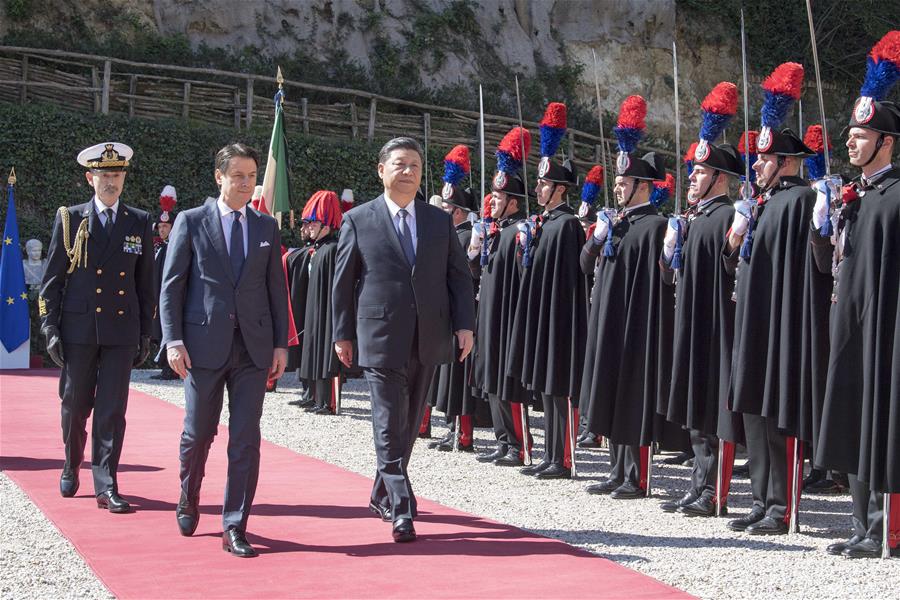 ITALY-ROME-XI JINPING-ITALIAN PM-TALKS