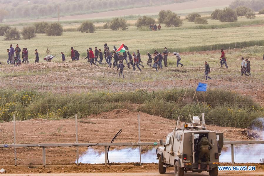 MIDEAST-GAZA-NAHAL OZ-PROTEST