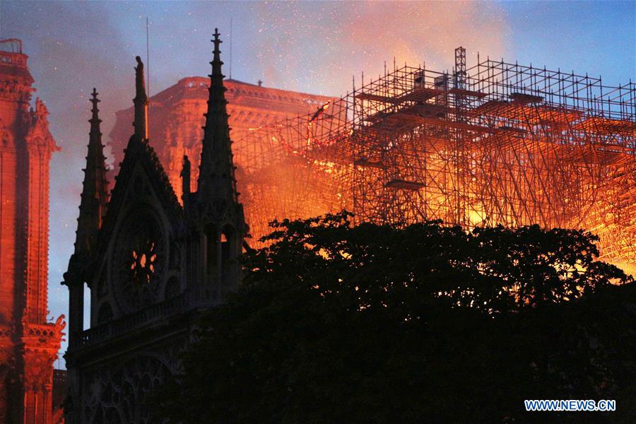 FRANCE-PARIS-NOTRE DAME CATHEDRAL-FIRE