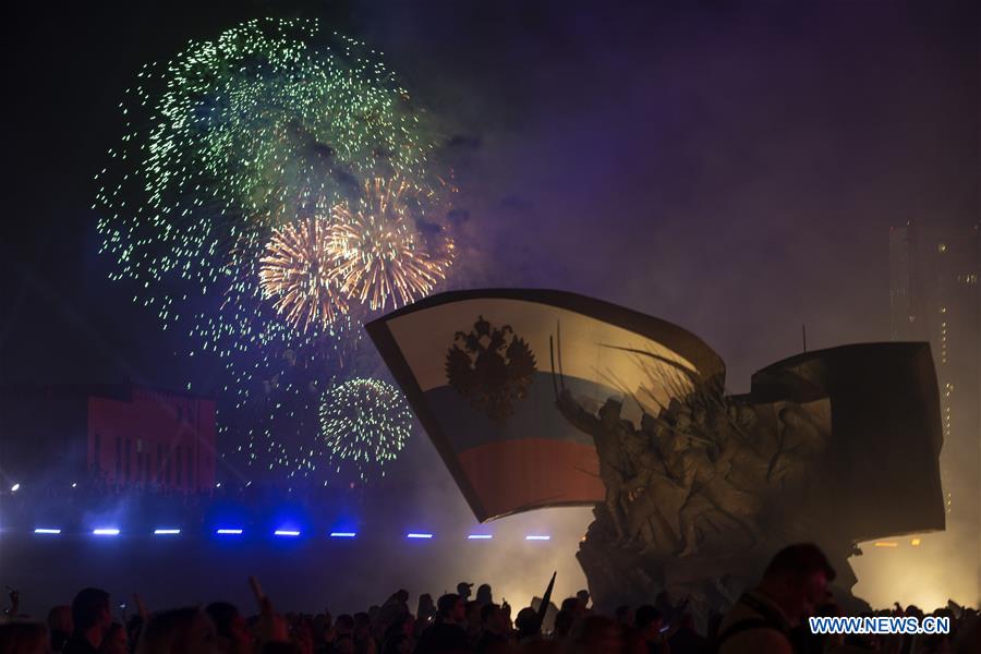 RUSSIA-MOSCOW-VICTORY DAY-FIREWORKS