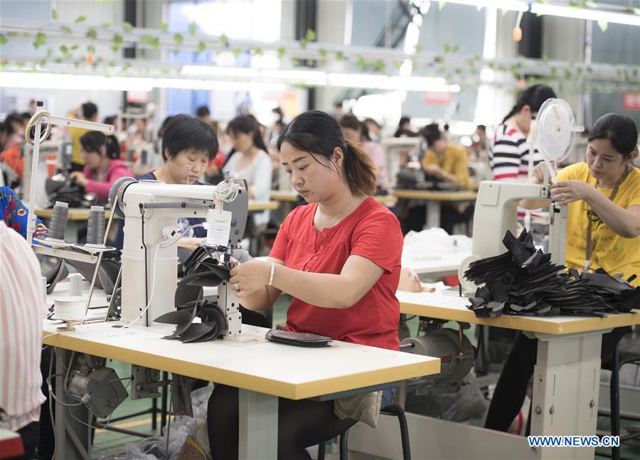 CHINA-HUBEI-POVERTY ALLEVIATION-SHOES MAKING WORKSHOP (CN)