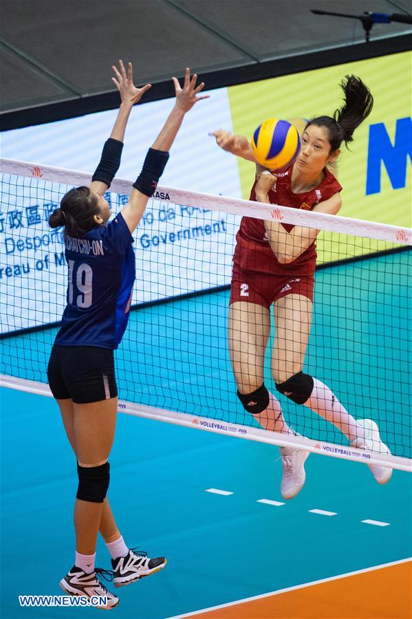 (SP)CHINA-MACAO-VOLLEYBALL-NATIONS LEAGUE-CHN VS THA