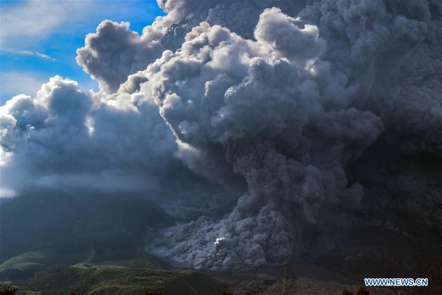 INDONESIA-NORTH SUMATRA-MOUNT SINABUNG-ERUPTION