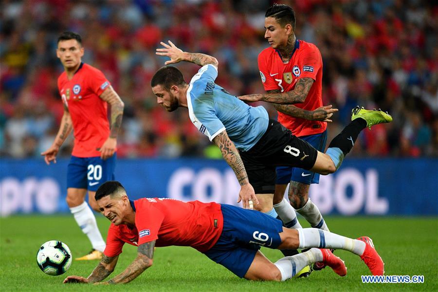 (SP)BRAZIL-RIO DE JANEIRO-FOOTBALL-COPA AMERICA-URUGUAY VS CHILE