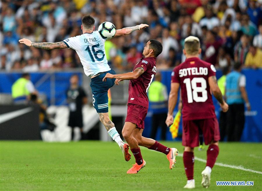 (SP)BRAZIL-RIO DE JANEIRO-FOOTBALL-COPA AMERICA 2019-ARG VS VEN