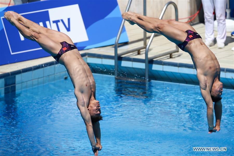 (SP)ITALY-NAPLES-SUMMER UNIVERSIADE-DIVIING-MEN'S SYNCHRONISED 3M SPRINGBOARD-FINAL