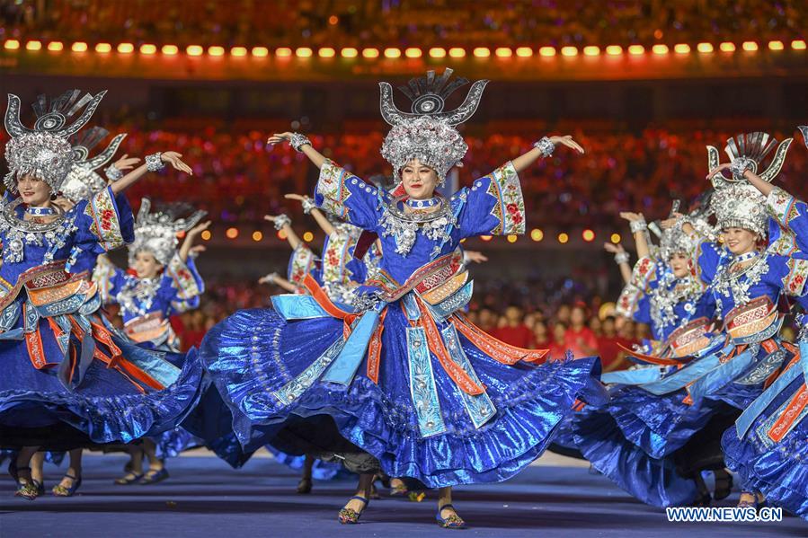 (SP)CHINA-ZHENGZHOU-NATIONAL TRADITIONAL GAMES OF ETHNIC MINORITIES-OPENING CEREMONY (CN)