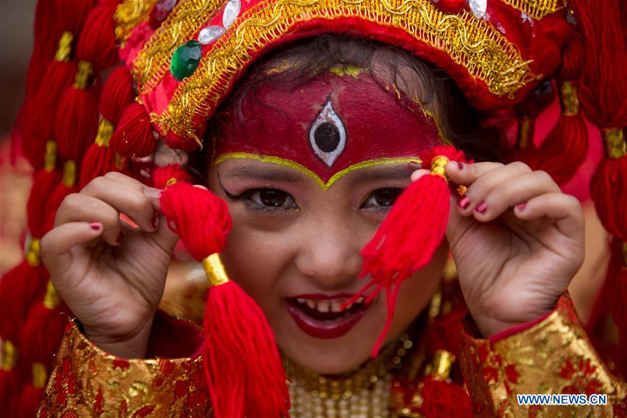 NEPAL-KATHMANDU-INDRAJATRA FESTIVAL-KUMARI PUJA