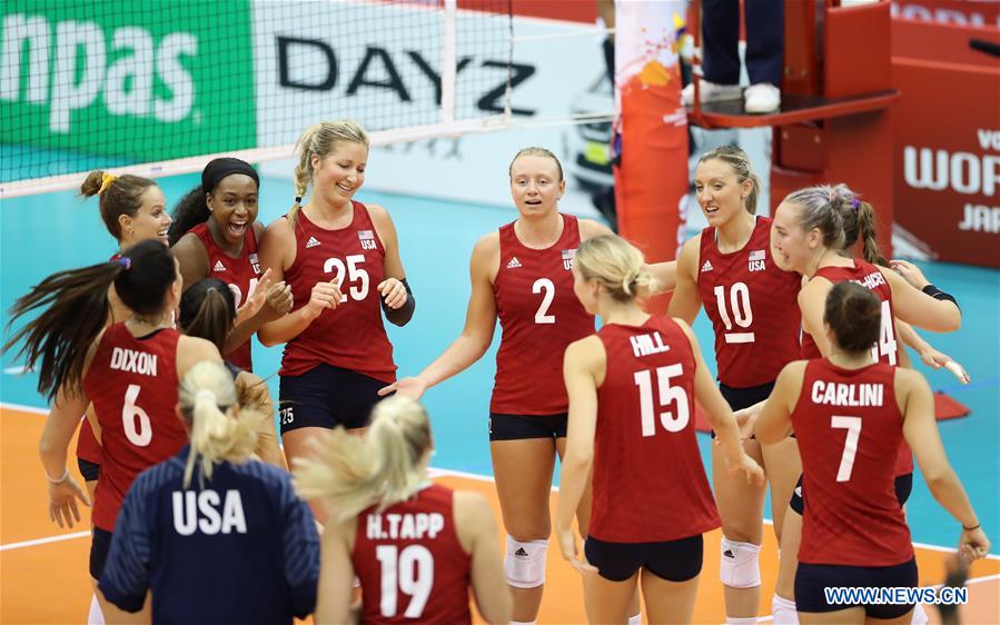 (SP)JAPAN-HAMAMATSU-VOLLEYBALL-WOMEN'S WORLD CUP-US VS SERBIA