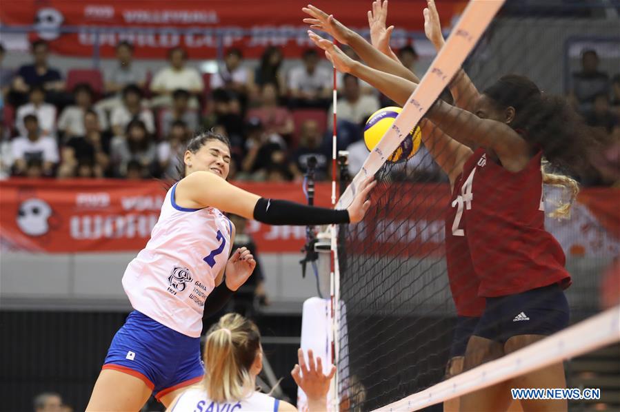 (SP)JAPAN-HAMAMATSU-VOLLEYBALL-WOMEN'S WORLD CUP-US VS SERBIA